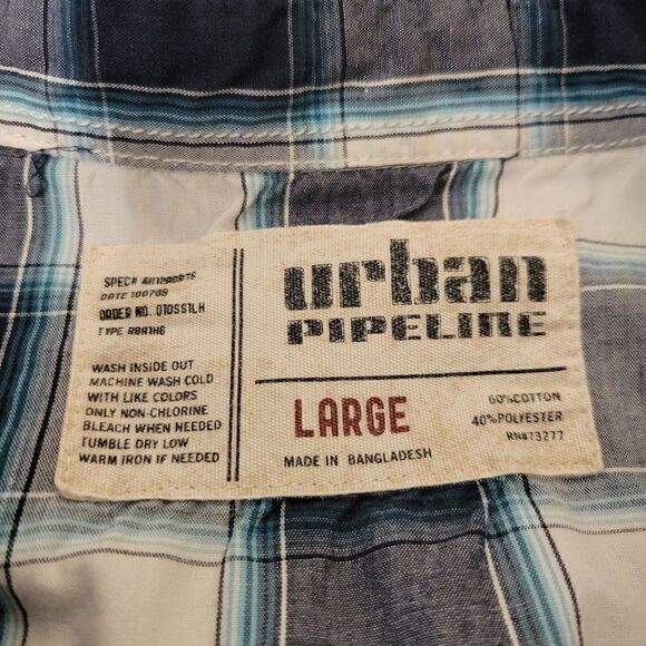 Urban Pipeline Men's Western Snap Pearl Button Shirt (Size L) - Picture 5 of 6